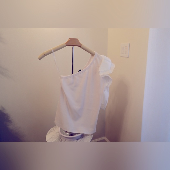 •VERONICA BEARD •Diantha One-Sleeve Ruffled Poplin •New w/Tags •Size: Small - Picture 6 of 8